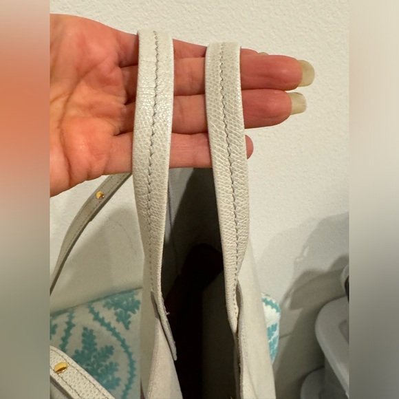 Celine Grained Calfskin Small Vertical Bi-Cabas Cream Red with COA - Picture 12 of 16